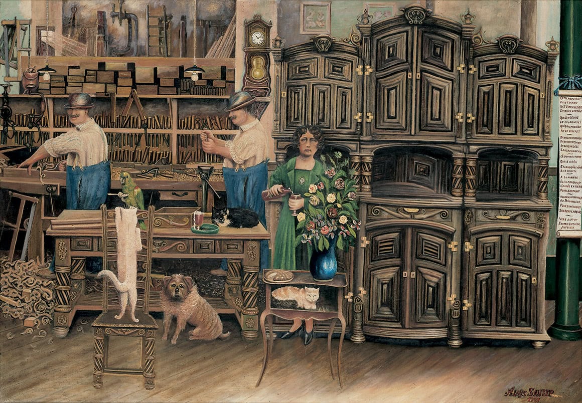 Aloys Sauter, Le Buffet, 1931, oil on canvas, 70 x 100 cm (Sammlung Zander | Naive Art)