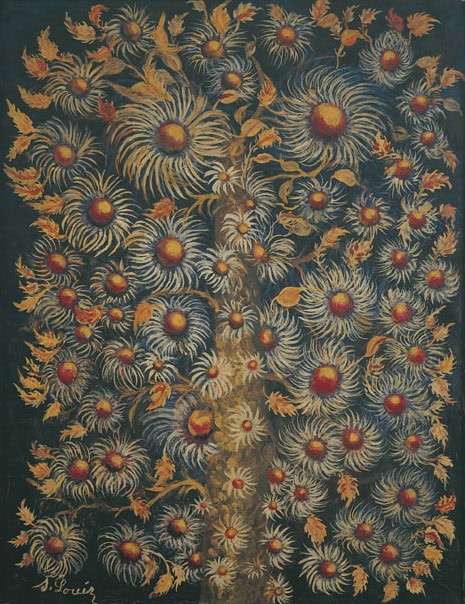 Séraphine Louis * 1864 in Arsy (FRA) † 1942 in Clermont (FRA) Marguerites, ca.1925/27 Öl auf Leinwand 116 x 89 cm (Sammlung Zander | Naive Kunst)