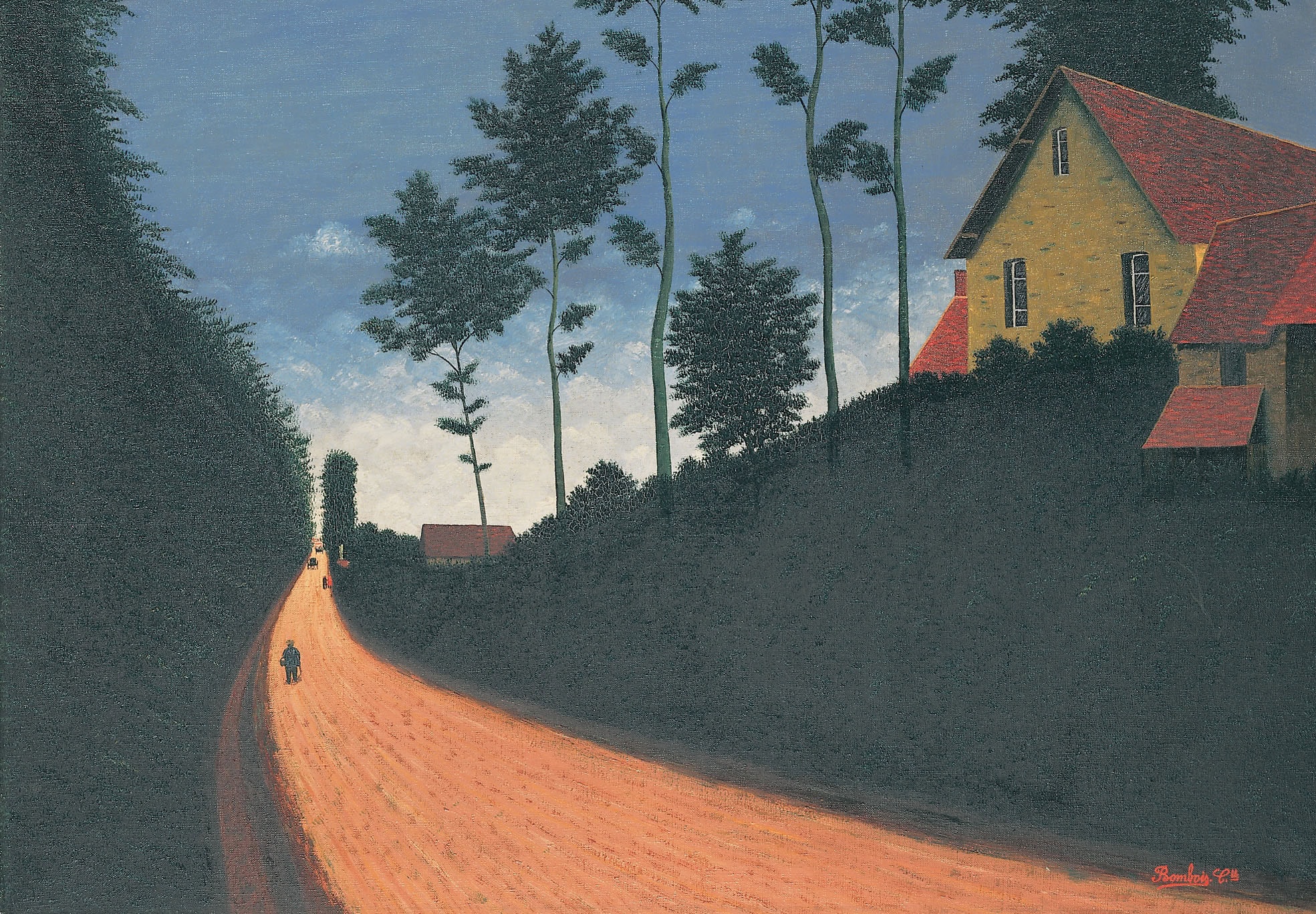 Camille Bombois * 1883 in Venarey-les-Laumes (FRA) † 1970 in Paris (FRA) La route près du bois, ca. 1930 oil on canvas 65 x 91.5 cm (Sammlung Zander | Naive Art)