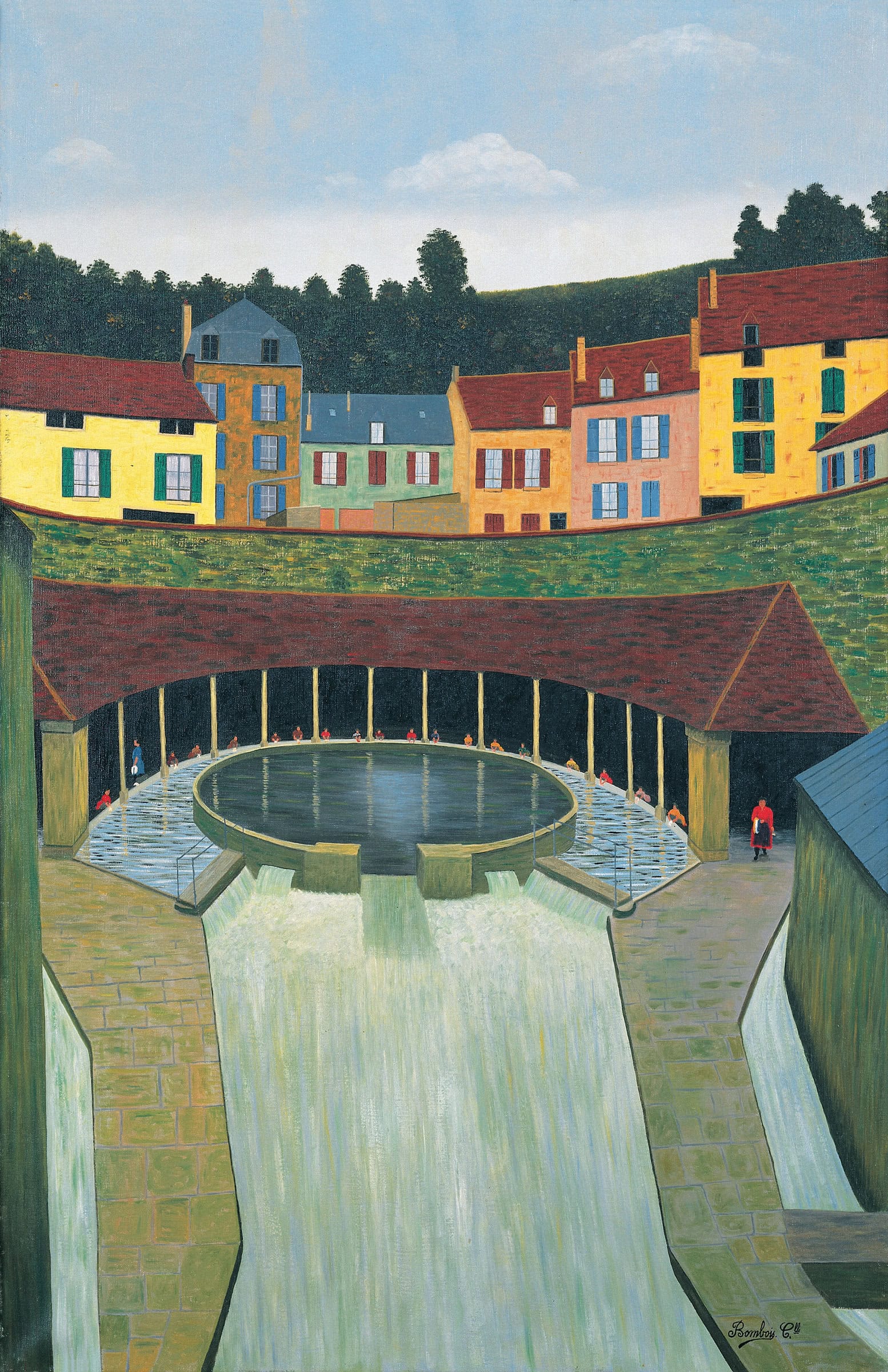 Camille Bombois * 1883 in Venarey-les-Laumes (FRA) † 1970 in Paris (FRA) Le puits de village, undated oil on canvas 92.5 x 60 cm (Sammlung Zander | Naive Art)