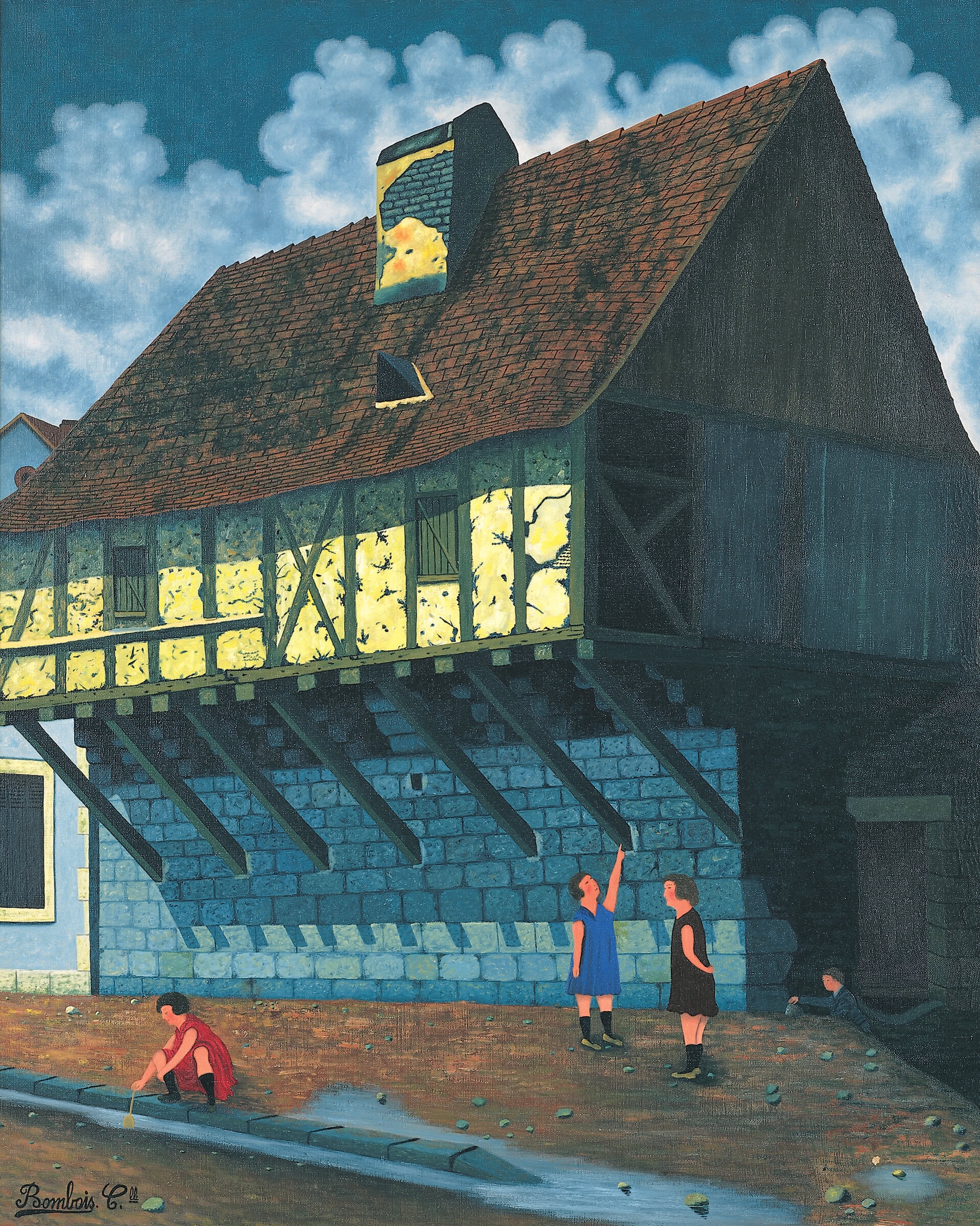 Camille Bombois * 1883 in Venarey-les-Laumes (FRA) † 1970 in Paris (FRA) Vieille maison à Périgueux, 1928 oil on canvas 100 x 81 cm (Sammlung Zander | Naive Art)