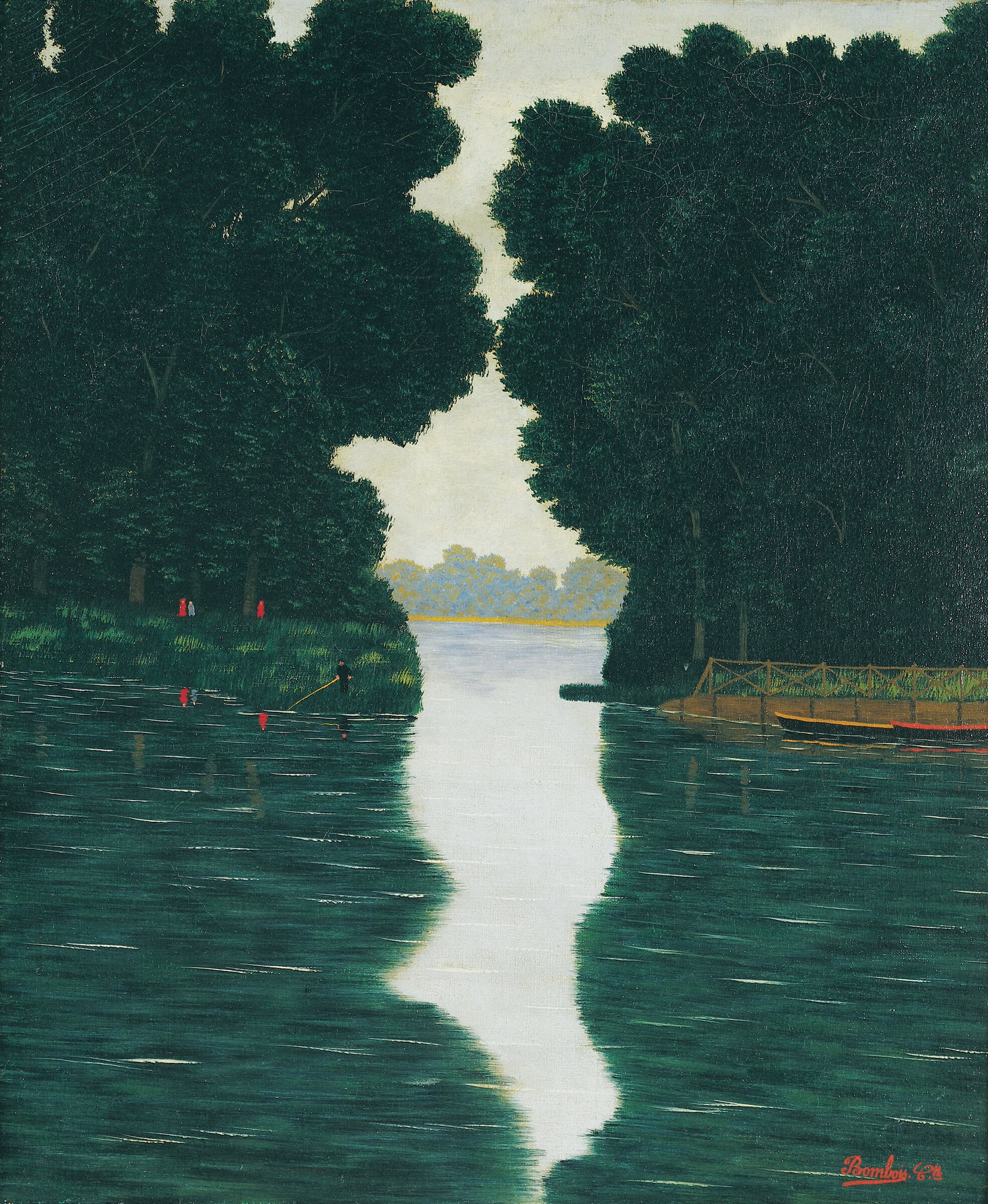 Camille Bombois * 1883 in Venarey-les-Laumes (FRA) † 1970 in Paris (FRA) La rivière, undated oil on canvas 65 x 54 cm (Sammlung Zander | Naive Art)