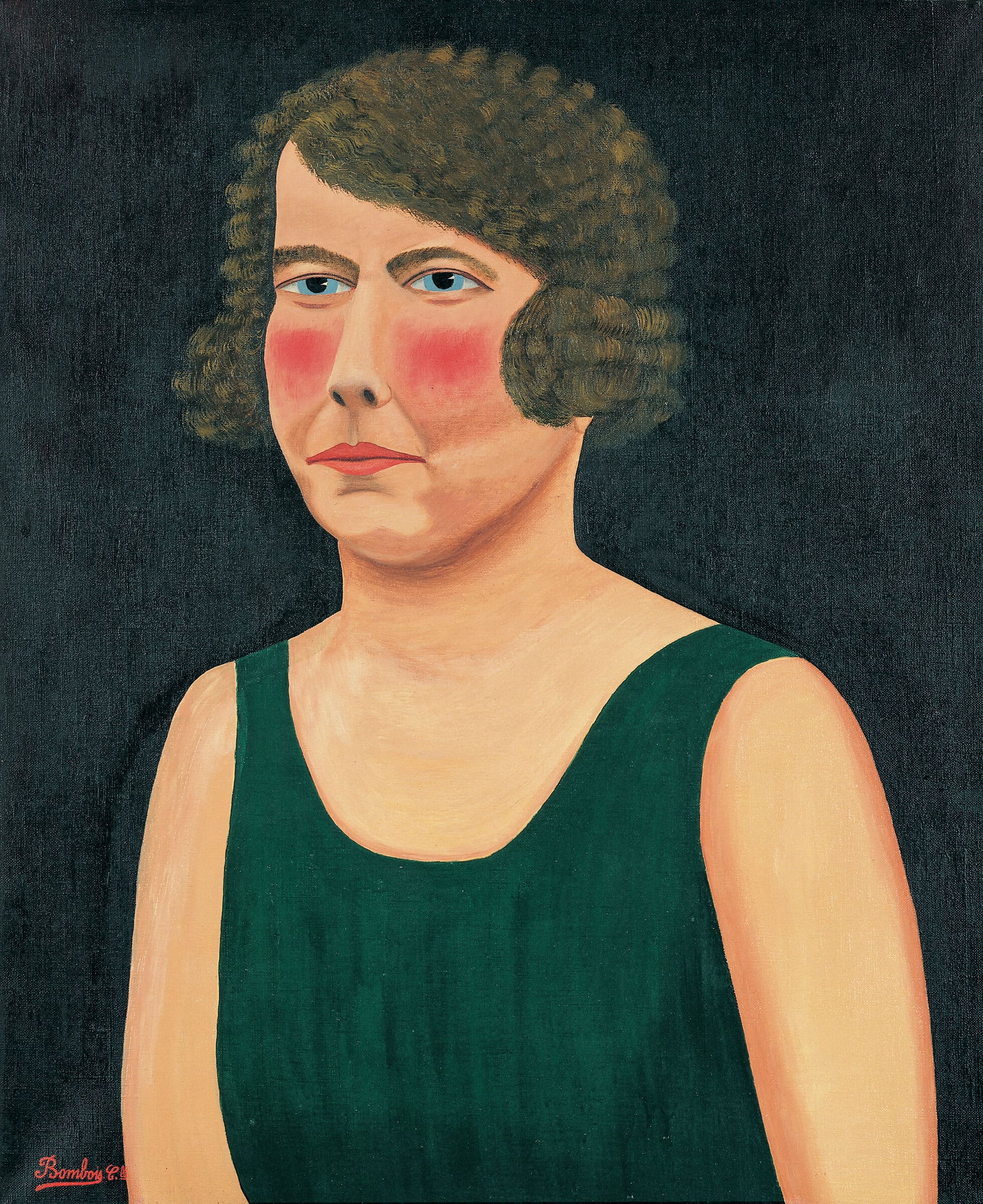 Camille Bombois * 1883 in Venarey-les-Laumes (FRA) † 1970 in Paris (FRA) Portrait de femme, undated oil on canvas 73 x 60 cm (Sammlung Zander | Naive Art)