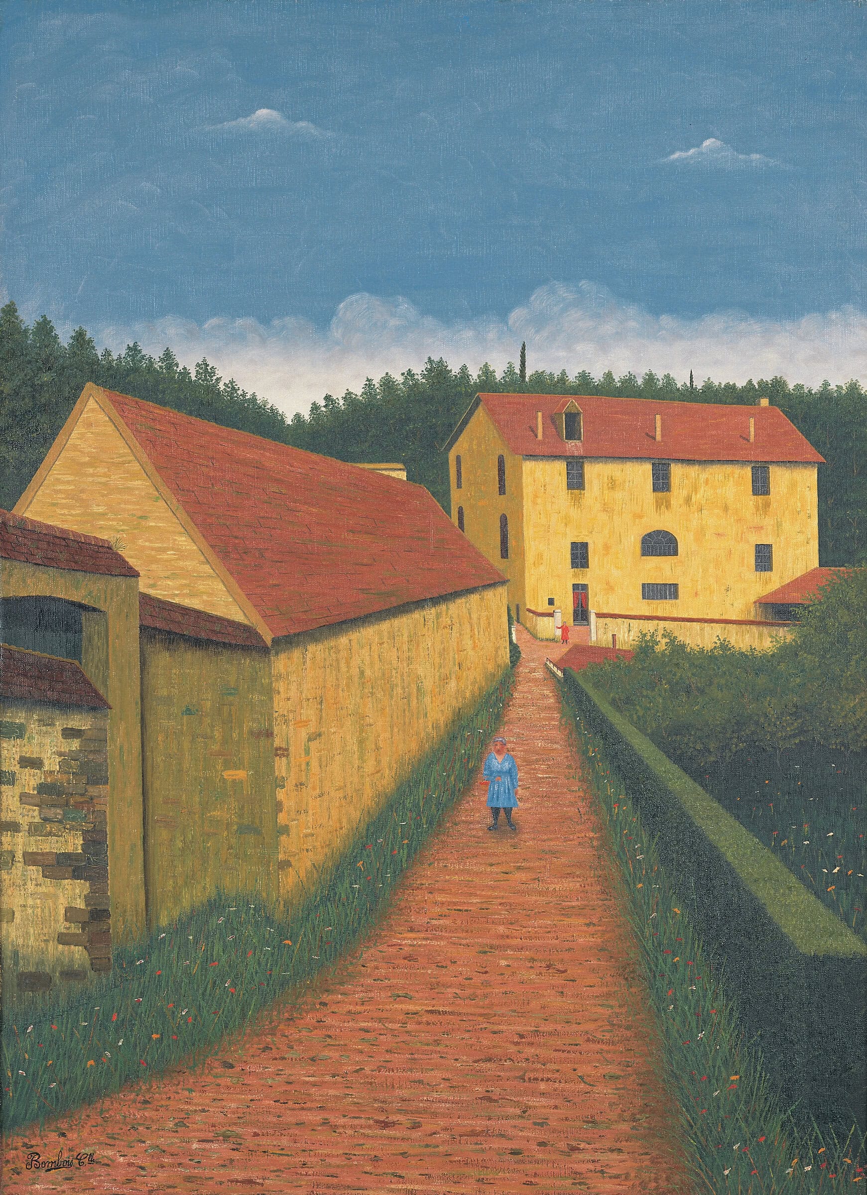 Camille Bombois * 1883 in Venarey-les-Laumes (FRA) † 1970 in Paris (FRA) La ruelle du moulin, 1926 oil on canvas 100 x 74 cm (Sammlung Zander | Naive Art)