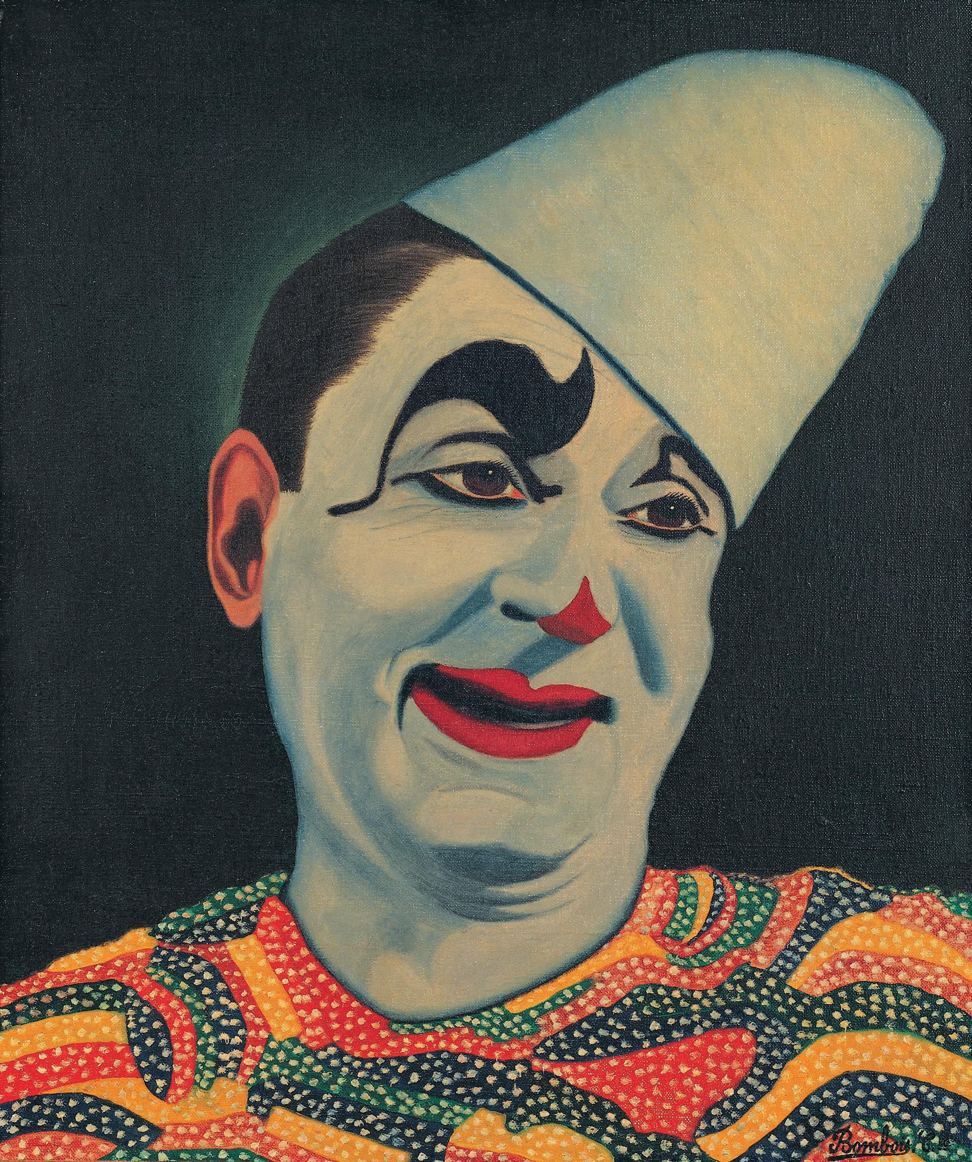 Camille Bombois * 1883 in Venarey-les-Laumes (FRA) † 1970 in Paris (FRA) Le clown Maïss, 1946 oil on canvas 55 x 47 cm (Sammlung Zander | Naive Art)