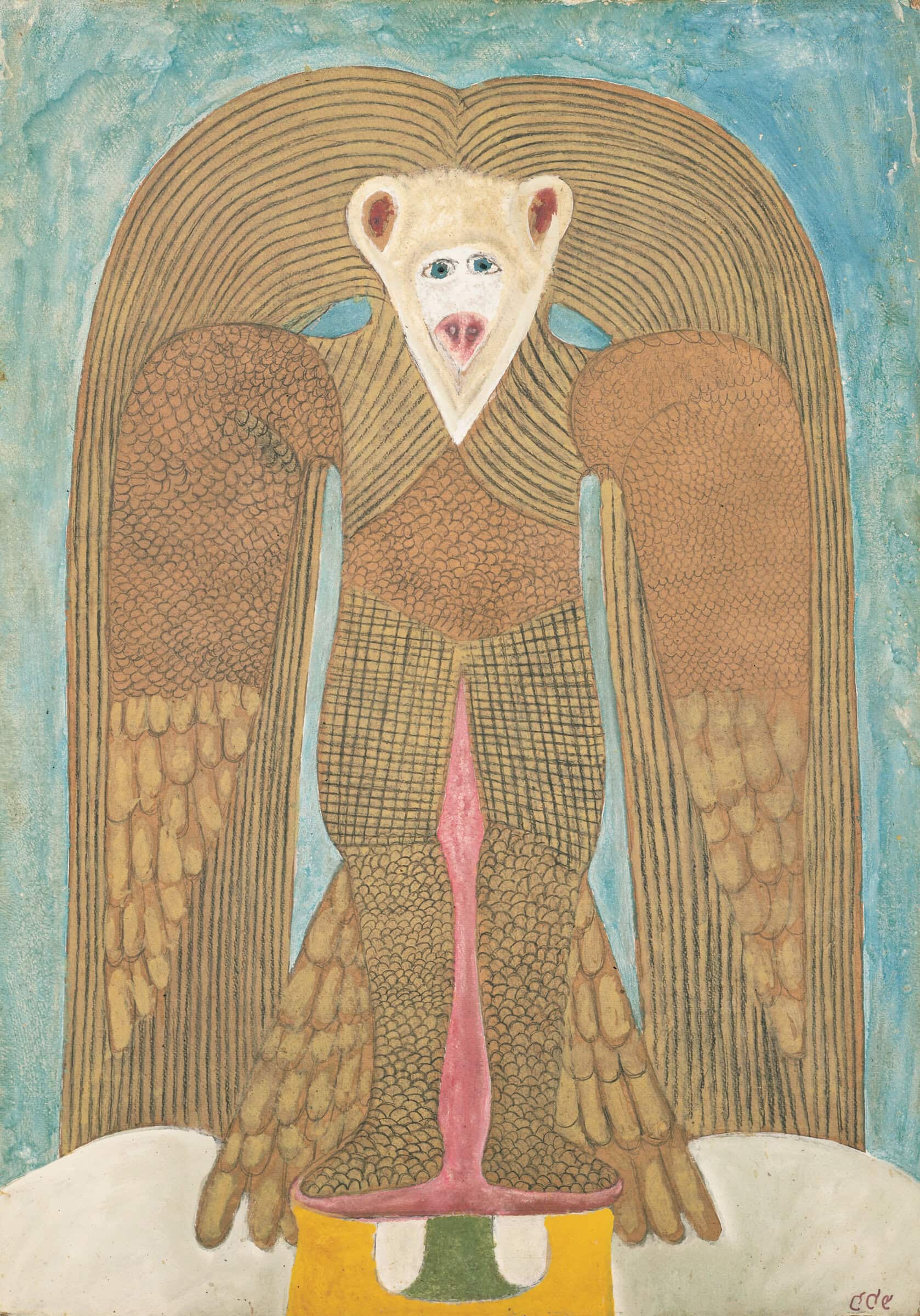 Sava Sekulić * 1902 in Bilišane (HRV) † 1989 in Belgrad (SRB) Metarmorphose, undated mixed media on canvas 86 x 61 cm (Sammlung Zander | Naive Art)