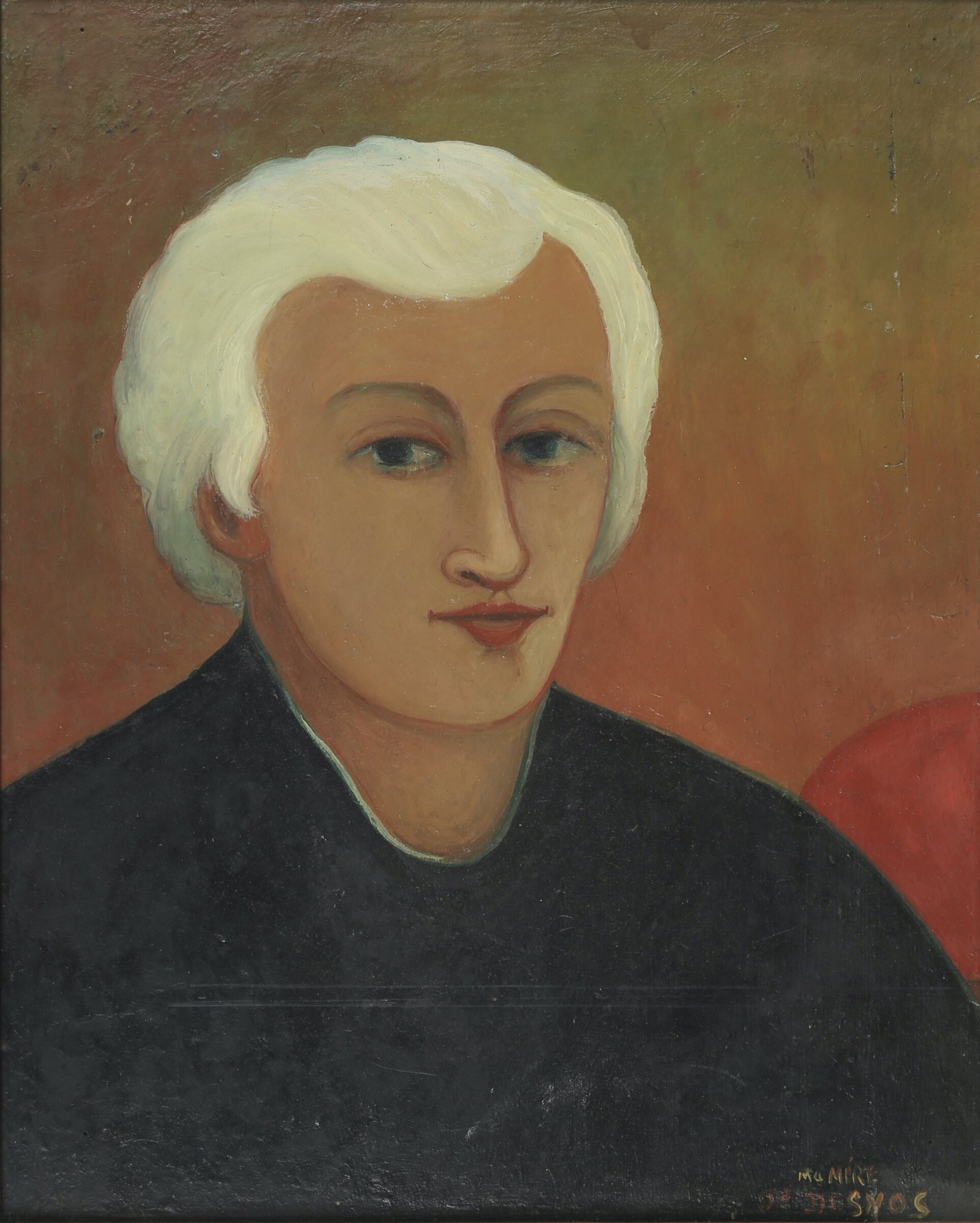 Ferdinand Desnos * 1901 in Pontlevoy (FRA) † 1958 in Paris (FRA) Ma mère Evelyne, o. J. Öl auf Karton 41 x 34 cm (Sammlung Zander | Naive Kunst)