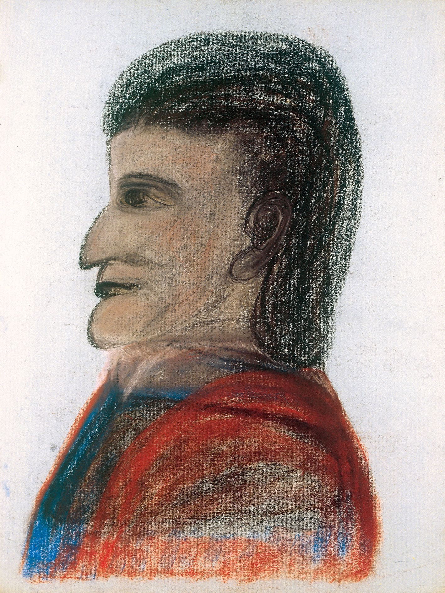 Agatha Wojciechowsky * 1896 in Stainach (DEU) † 1986 in New York (USA) Ohne Titel, o. J. Bleistift, Pastell auf Papier türkis 60 x 45.5 cm (Sammlung Zander | Naive Kunst)