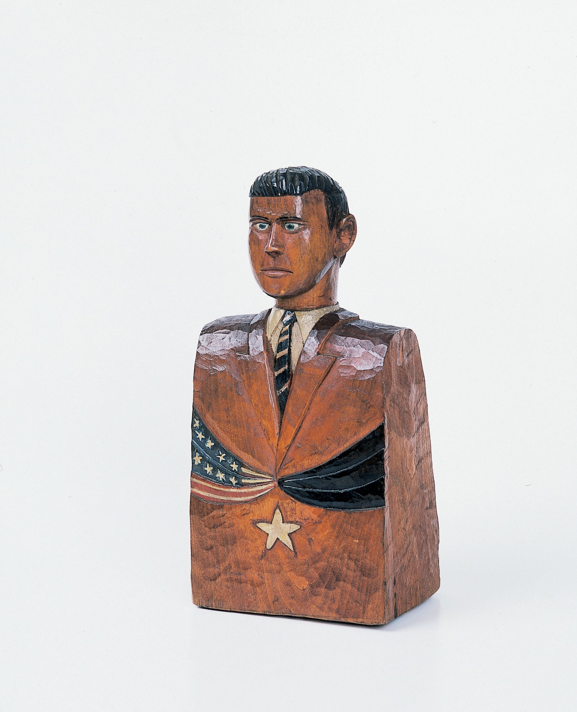 Piotr Zelek * 1928 – † 2006 Kennedy, 1967 Wood, polychrome painted 27 x 13.5 x 9.5 cm (Sammlung Zander | Naive Art)