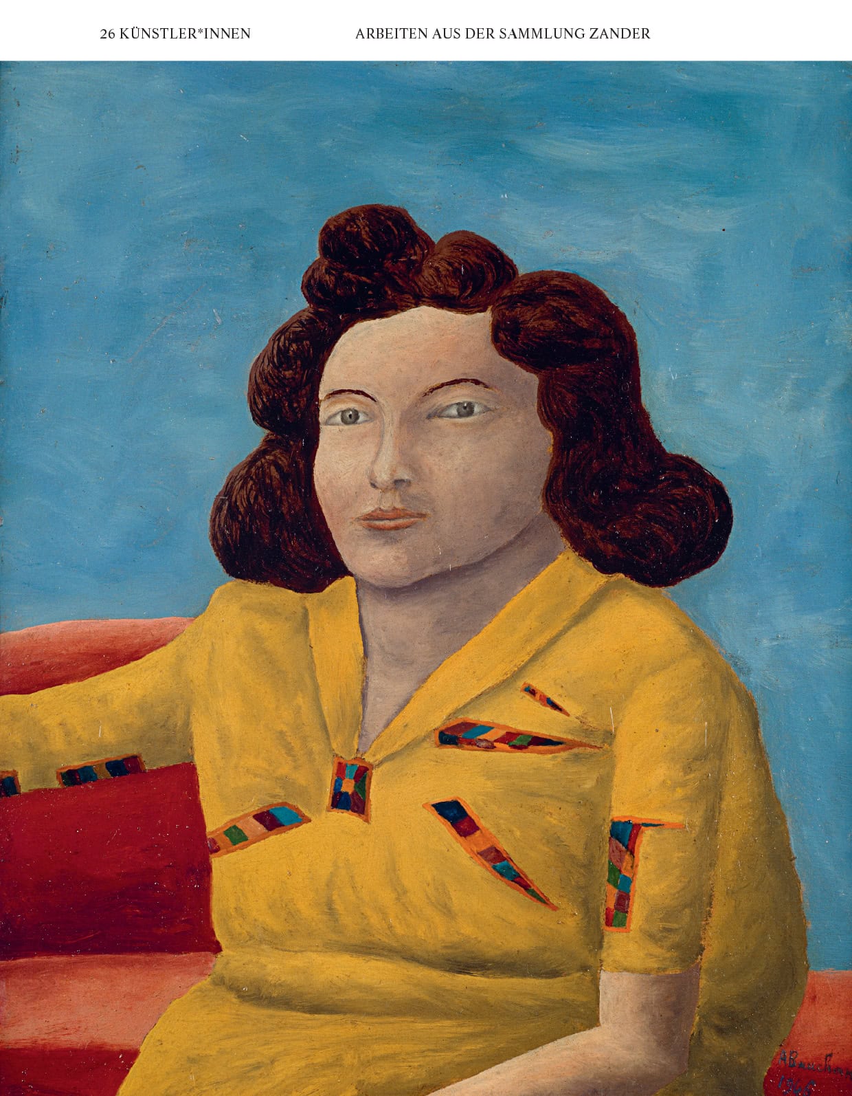 book cover: André Bauchant, Portrait d’une jeune femme, 1946, oil on cardboard (Sammlung Zander | Naive Art)