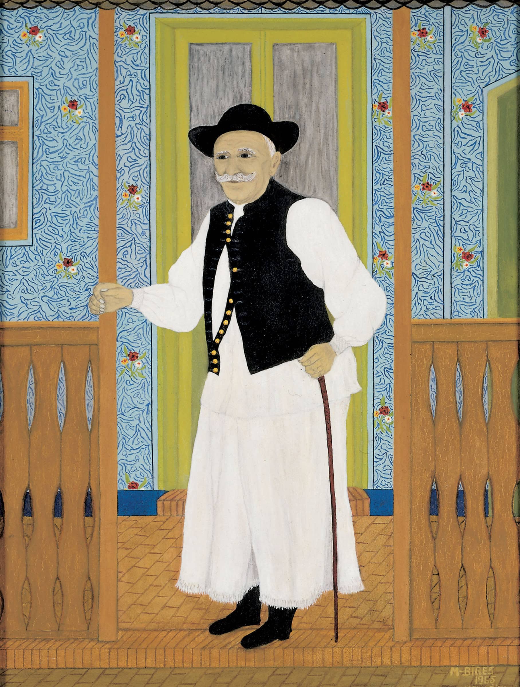 Mihal Bireš *1912 – † 1980 PORTRAIT OF MY FATHER, 1965 oil on canvas 70 x 50 cm (Sammlung Zander | Naive Art)