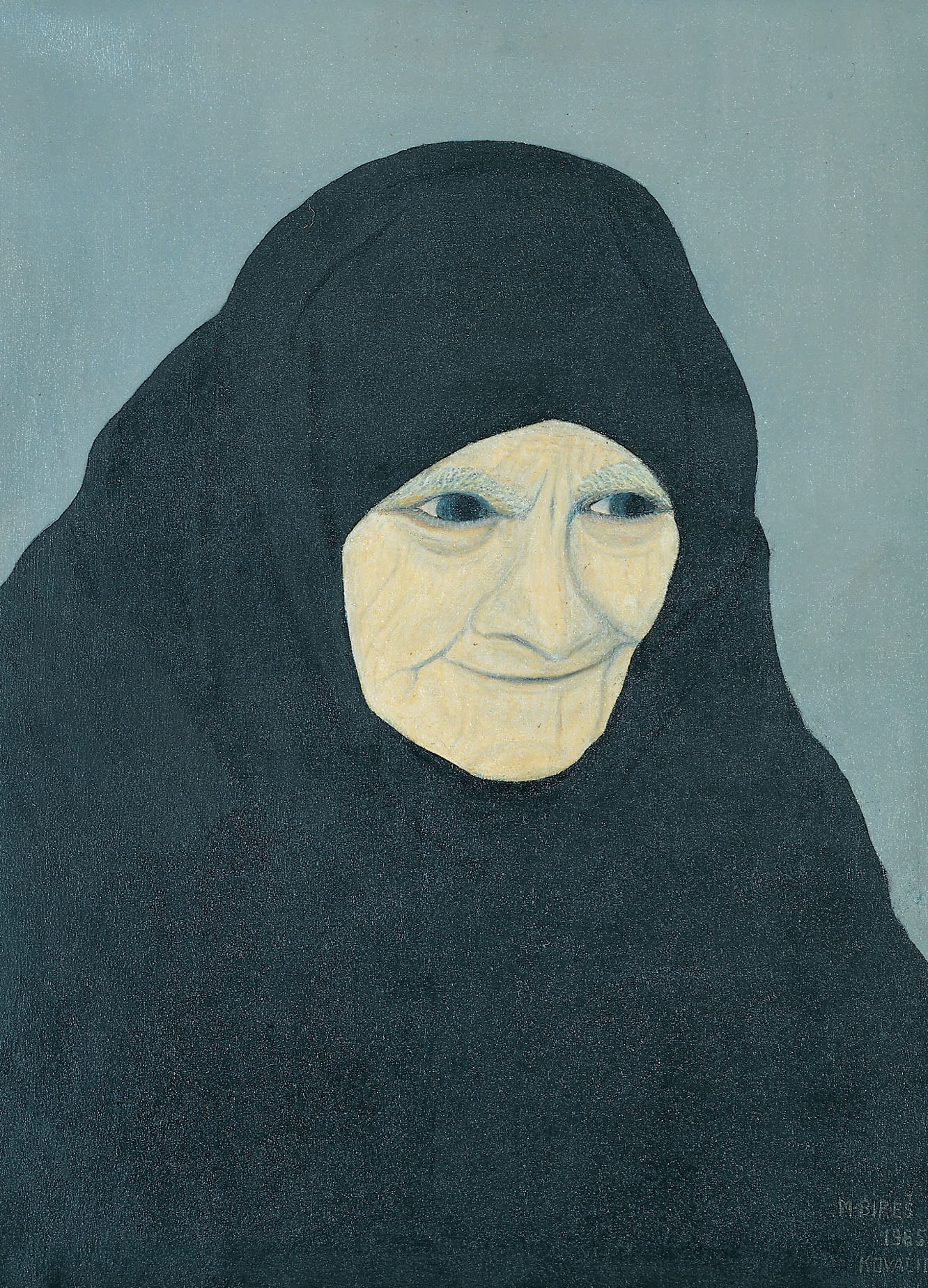 Mihal Bireš *1912 – † 1980 Alte Frau, 1965 Öl auf Leinwand 50 x 39,7 cm (Sammlung Zander | Naive Kunst)