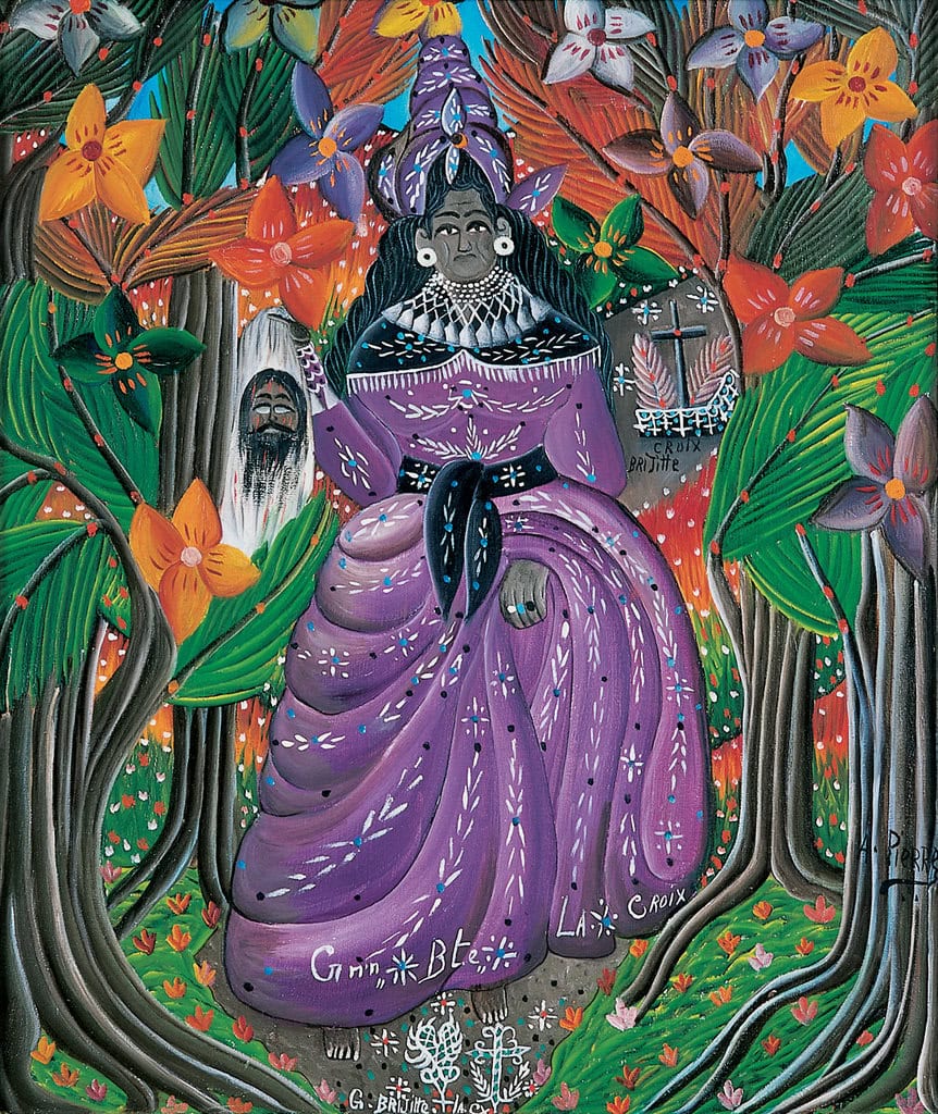 André Pierre * 1914 IN Port-au-Prince (HTI) † 2005 IN Port-au-Prince (HTI) Grande Brigitte, o.J. Öl auf Leinwand 61 x 51 cm (Sammlung Zander | Naive Kunst)